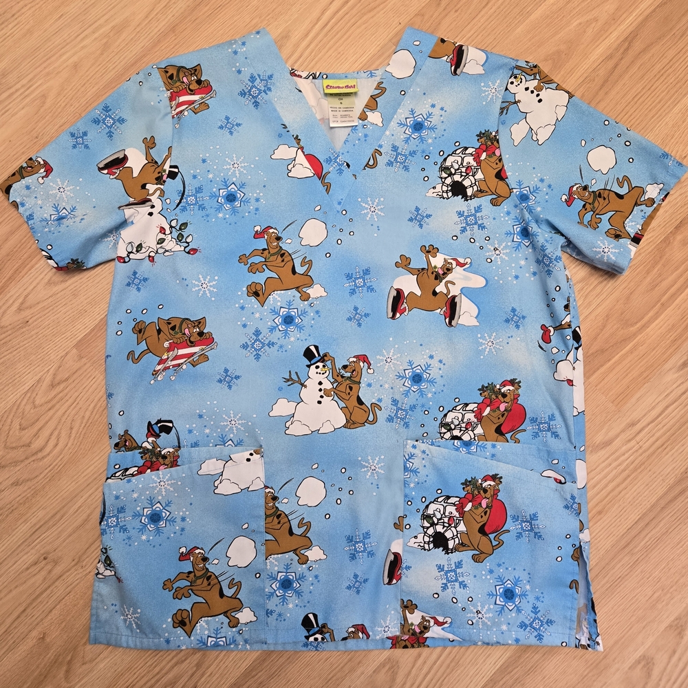 Scooby Doo Christmas Scrub Top